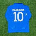 Napoli 1988/89 Long Sleeve Retro Vintage Football Jersey – Diego Armando Maradona – Back View