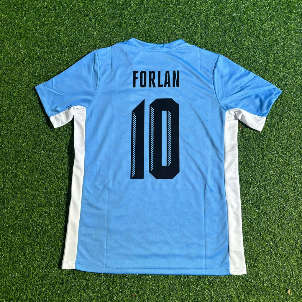 Diego Forlán #10 Uruguay World Cup Special Edition Blue Football Jersey – Back View