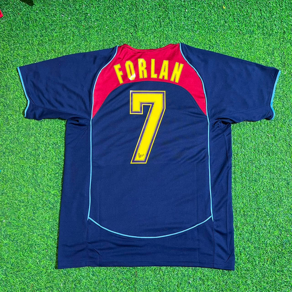 Atletico Madrid Black SpiderMan Retro Football Jersey – Diego Forlán #7 – Back View