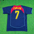 Atletico Madrid Black SpiderMan Retro Football Jersey – Diego Forlán #7 – Back View