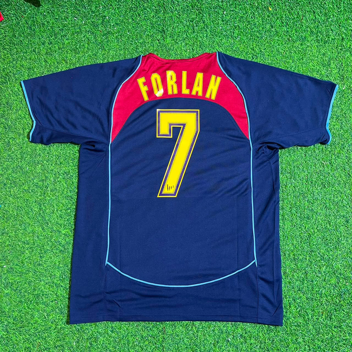 Atletico Madrid Black SpiderMan Retro Football Jersey – Diego Forlán #7 – Back View