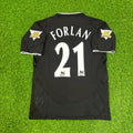 Diego Forlan Manchester United 2003-2004 Away Black Retro Football Jersey – Back View
