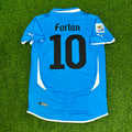 Diego Forlán Uruguay 2010 South Africa World Cup Blue Retro Jersey – Back View