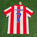 Diego Forlan Atletico de Madrid Retro Football Jersey Shirt – Back View