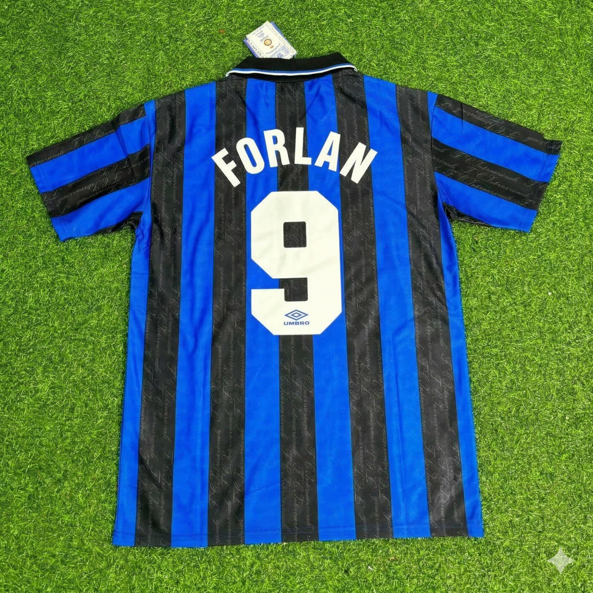 Diego Forlan Inter Home Retro Football Jersey – Back View