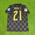 Diogo Jota #21 Portugal 2026 World Cup Black Football Jersey – Back View