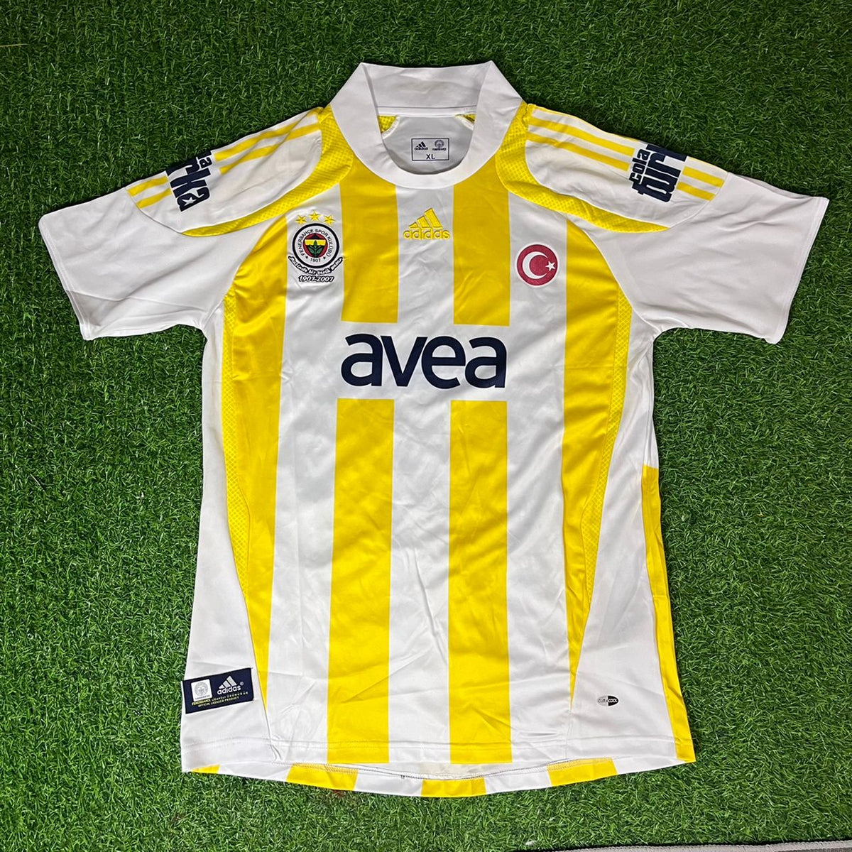 Diego Lugano Fenerbahçe 2007-2008 White Retro Kit Jersey – | | – Front View