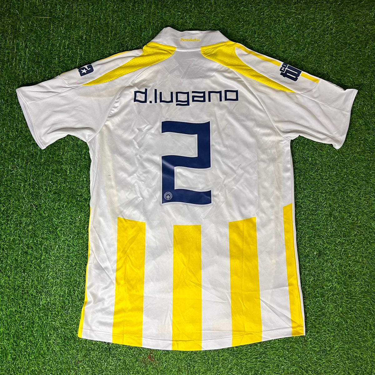 Diego Lugano Fenerbahçe 2007-2008 White Retro Kit Jersey – | | – Back View
