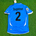 Diego Lugano Uruguay 2010 South Aftica World Cup Blue Retro Jersey – Back View