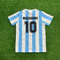 Diego Maradona Argentina 1986 Home Retro Football Jersey – Back View