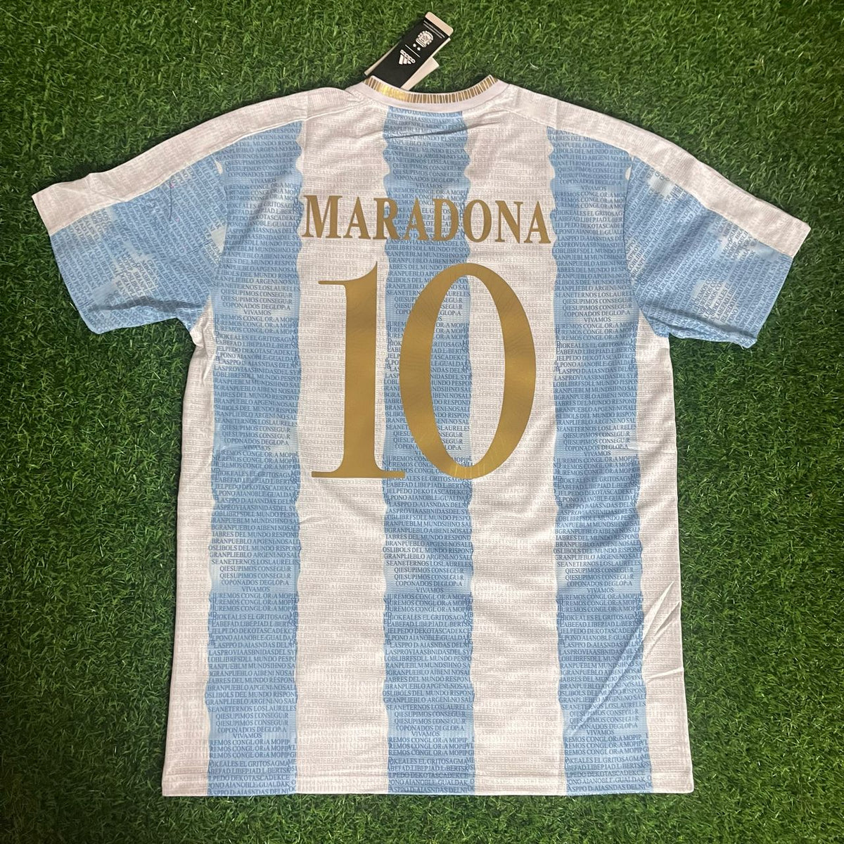 Diego Armando Maradona Argentina Commerative Anniversary Football Jersey – 7