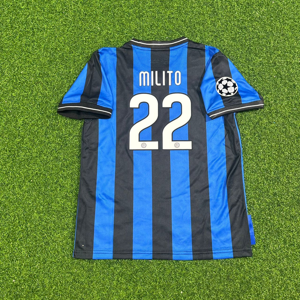 2010 Diego Milito Inter Milan Champions League Final Kids Football Jersey – Detailed View