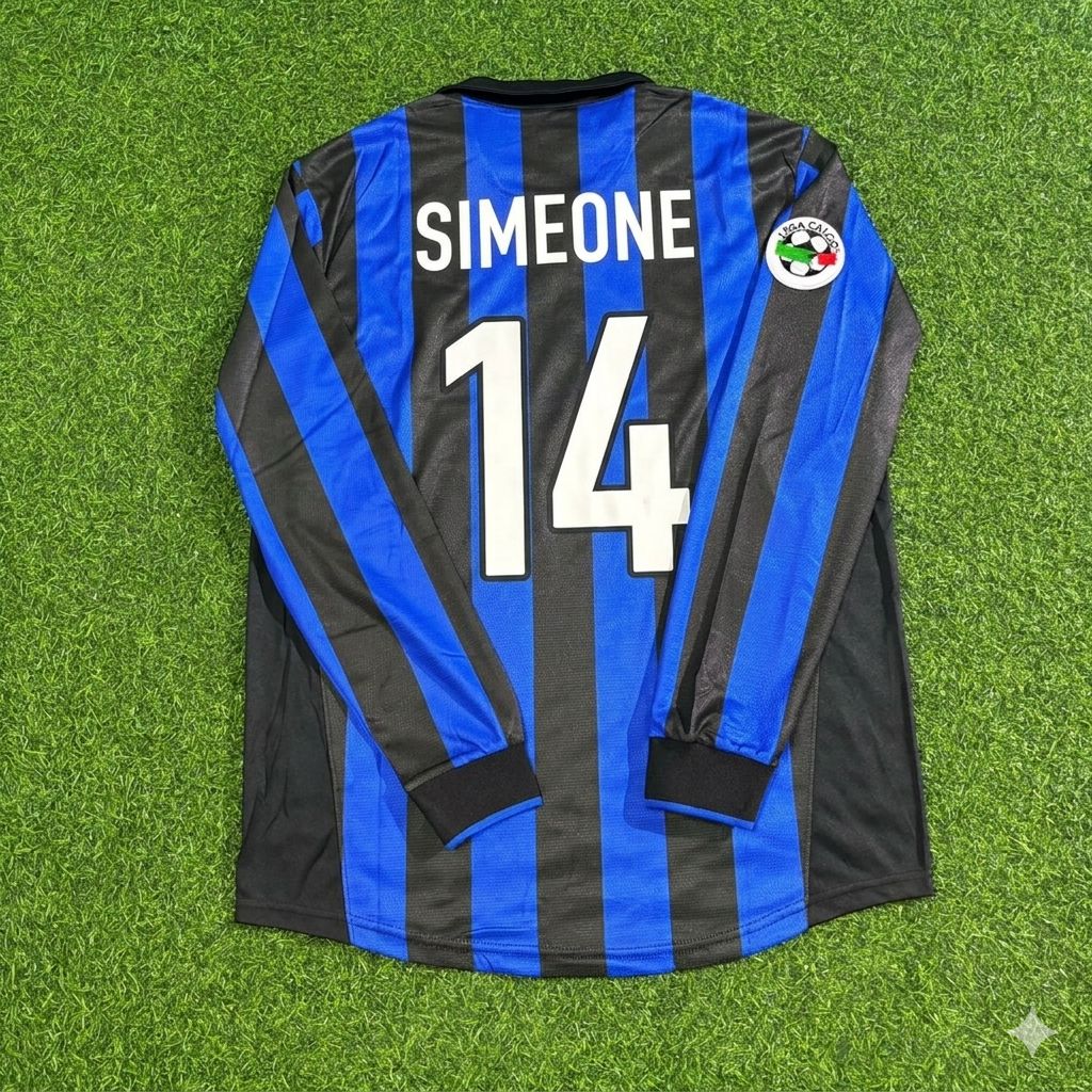 1998 Diego Simeone - Inter 1999 Retro Football Jersey – Back View