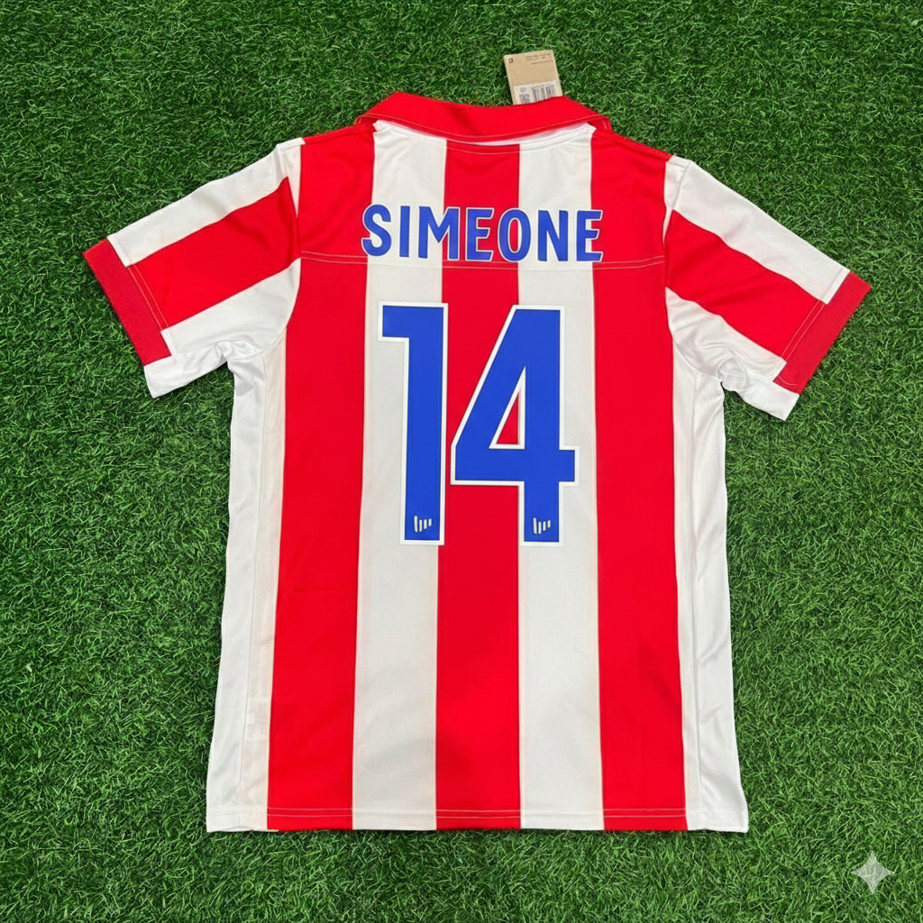 2003 Diego Simeone Atletico de Madrid Retro Football Jersey – Back View