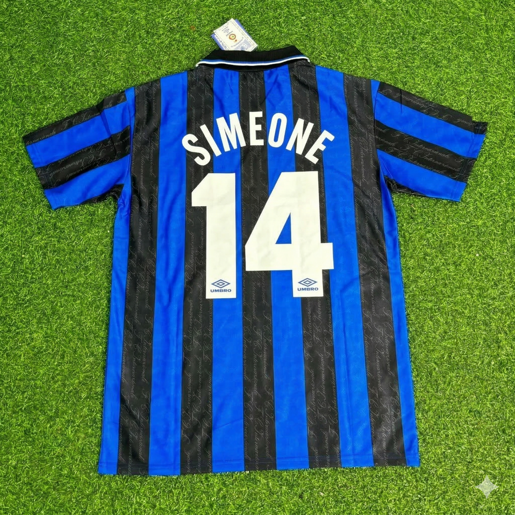 1997/98 Diego Simeone Inter Home Retro Football Jersey – Back View