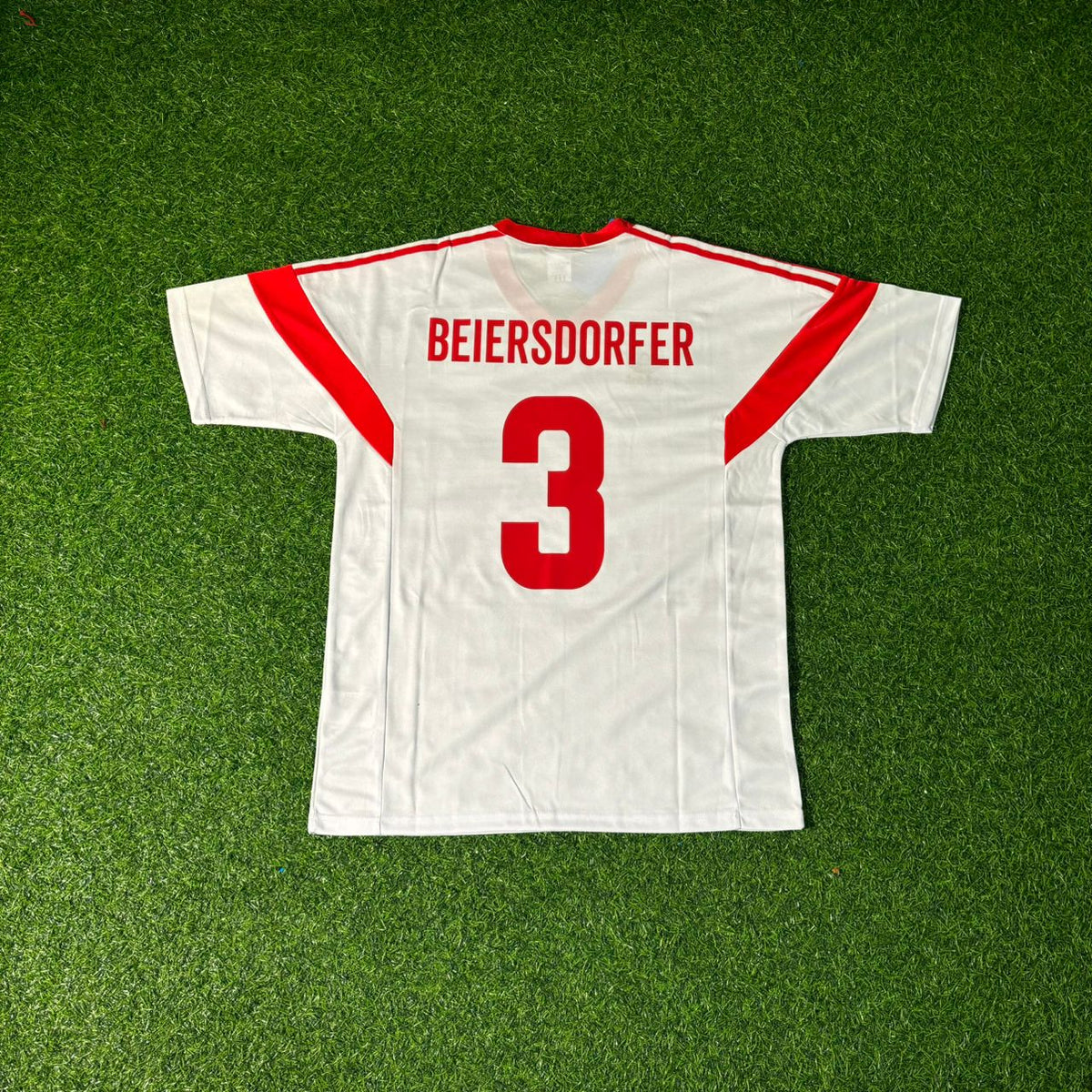 Dietmar Beiersdorfer Hamburger SV 1988 Weißes Heimtrikot Retro – Back View