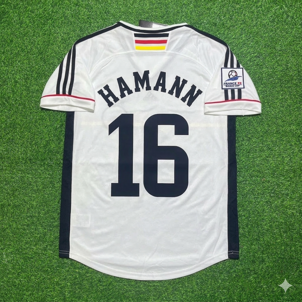 1998 Dietmar Hamann Deutschland World Cup Retro Fußballtrikot – Back View