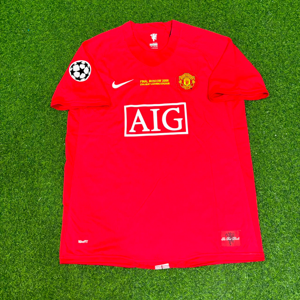 Manchester United 2008 Champions League Final Retro Home Football Jersey – Dimitar Berbatov – Front View