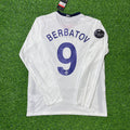 Dimitar Berbatov 9 Manchester United 2009 Champions Leage Final Rome Retro Long Sleeve Jersey – Back View