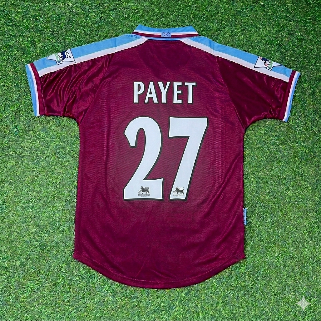 Dimitri Payet #27 West Ham United Home Retro Football Jersey – Back View