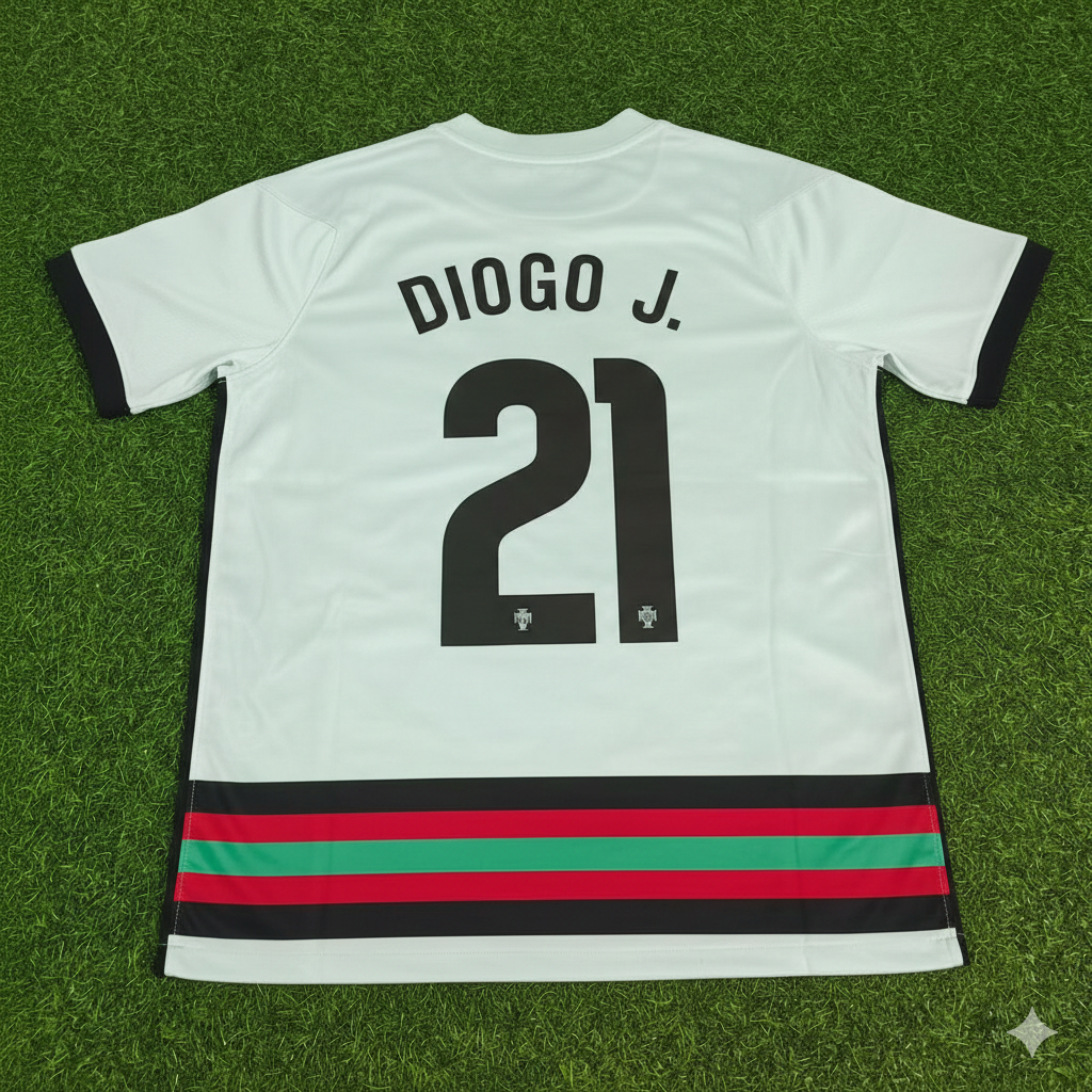 Portugal EURO 2020 Retro Away Football Jersey – Back View