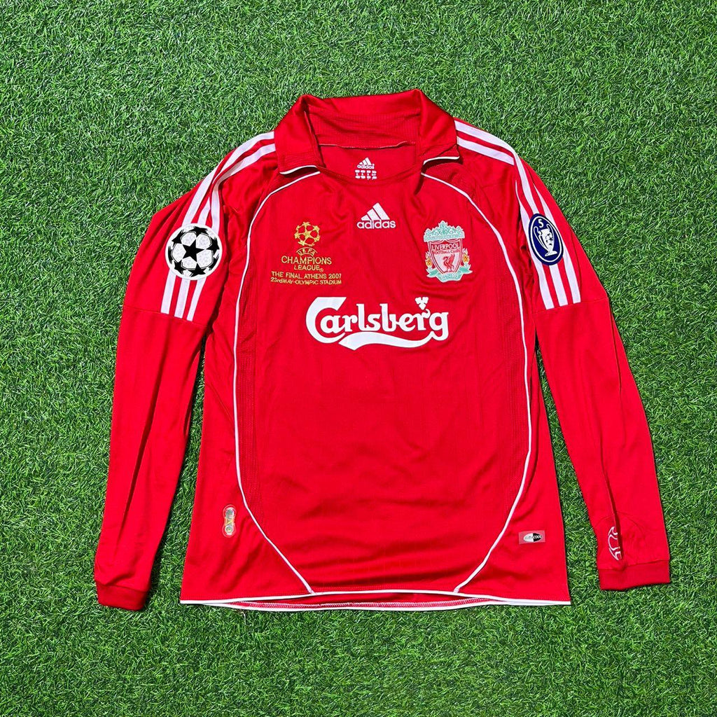 Dirk Kuyt 18 – Liverpool 2007 Champions League Final Retro Kit Jersey – Front View
