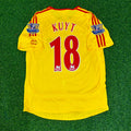 Liverpool 2006/2007 Yellow Retro Football Jersey – Dirk Kuyt – Back View