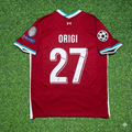 Liverpool 2019 2020 Home Retro Football Jersey – Divock Origi 27# – Back View