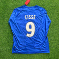 2003 Djibril Cisse Auxerre Blue Long Sleeve Retro Football Jersey – Back View