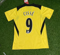2004/06 Djibril Cisse Liverpool Yellow Retro Football Jersey – Back View