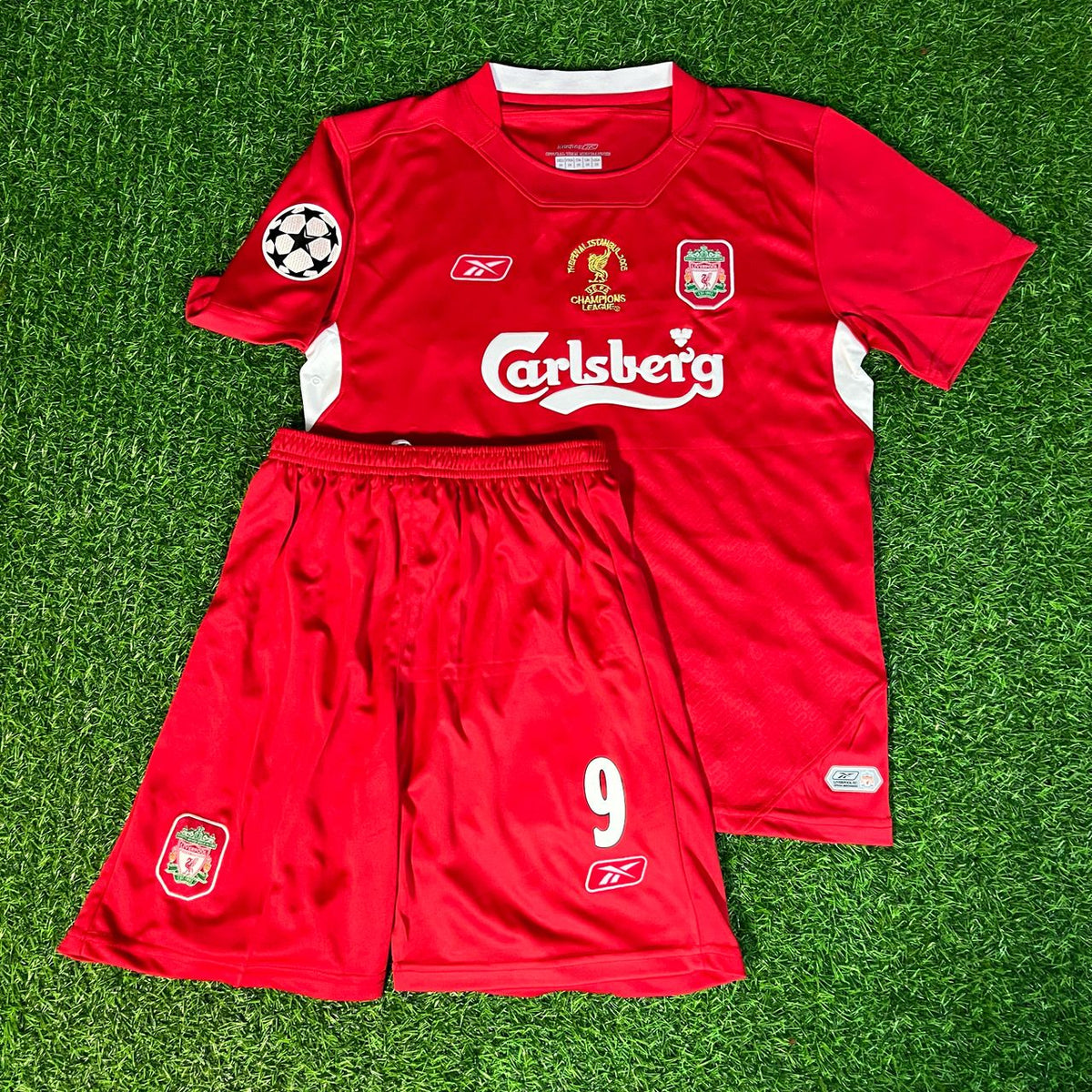 2005 Djibril Cissé 9 Liverpool Istanbul Champions League Final Personnalisable – Front View
