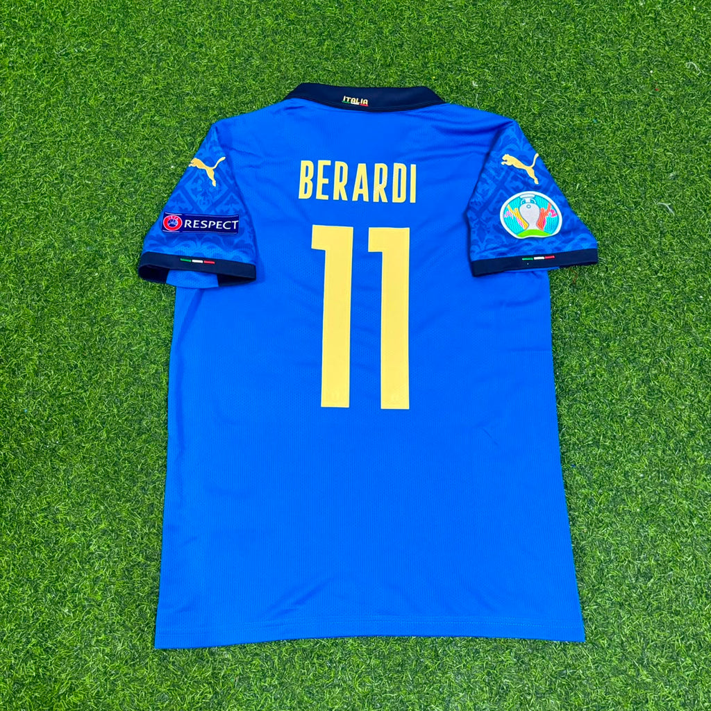 Italy EURO 2020 Final Retro Soccer Jersey – | | – Domenico Berardi #11 – Back View