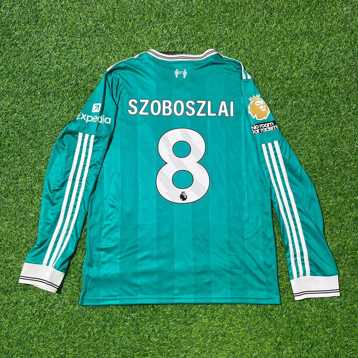 Liverpool 2025 New Season Away Long Sleeve Football Jersey – Dominik Szobaszlai – Back View