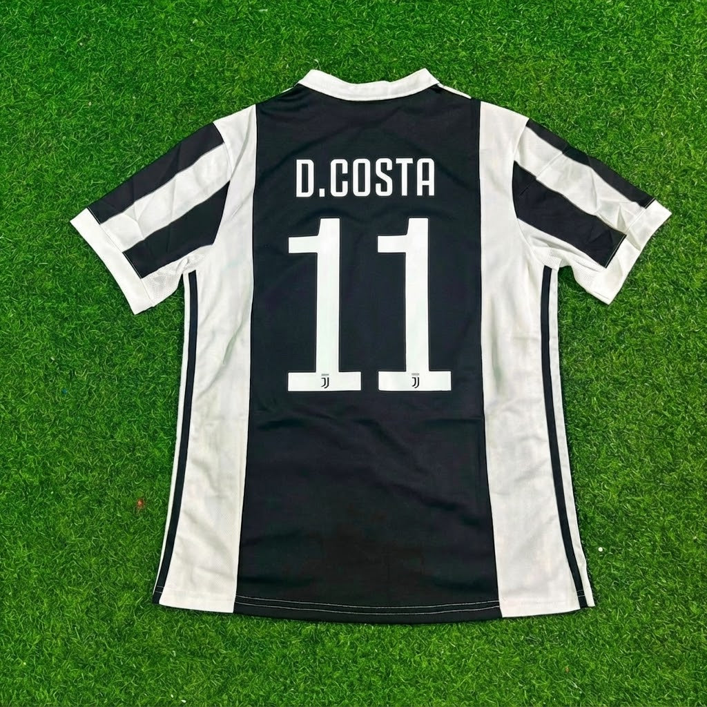 Douglas Costa #11 Juventus 2017-2018 Retro Football Jersey – Back View