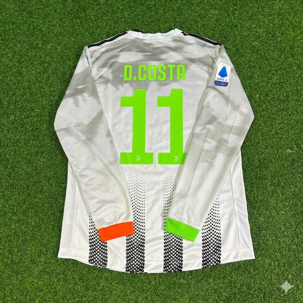 Juventus 2019-2020 Long Sleeve Retro Football Jersey – Douglas Costa #11 – Back View