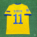 2017/18 Douglas Costa Juventus Yellow Retro Football Jersey – Back View