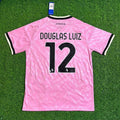 Douglas Luiz #12 Juventus 2026/2027 New Season Away Pink Football Jersey – Back View