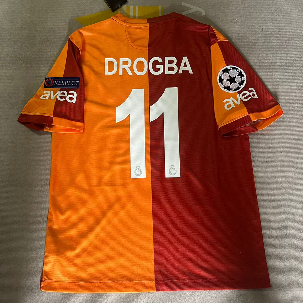 2013/14 Didier Drogba #11 Galatasaray Retro Sezonu Formasi Home Football Jersey – Back View