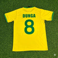 Dunga Brazil Retro Home Football Jersey – Back View