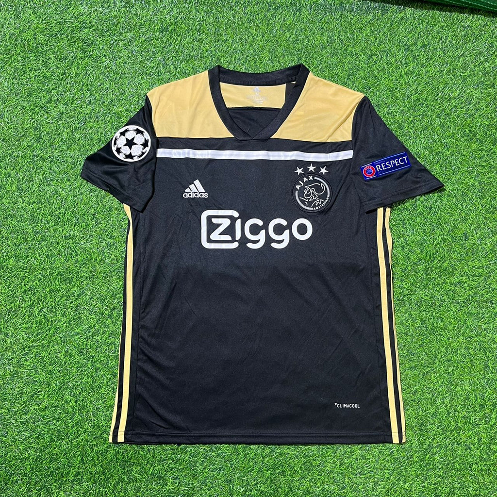 Ajax 2018–2019 Champions League Black Retro Football Jersey – Daley Blind – Front View