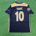 Ajax 2018–2019 Champions League Black Retro Football Jersey – Dušan Tadić – Back View