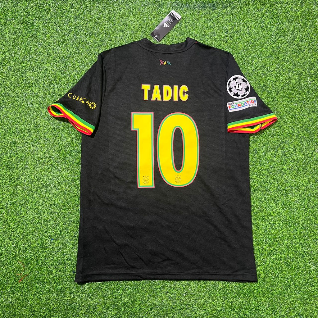 2021 Dušan Tadić Ajax 2022 Black Bob Marley Edition Retro Football Jersey – 4