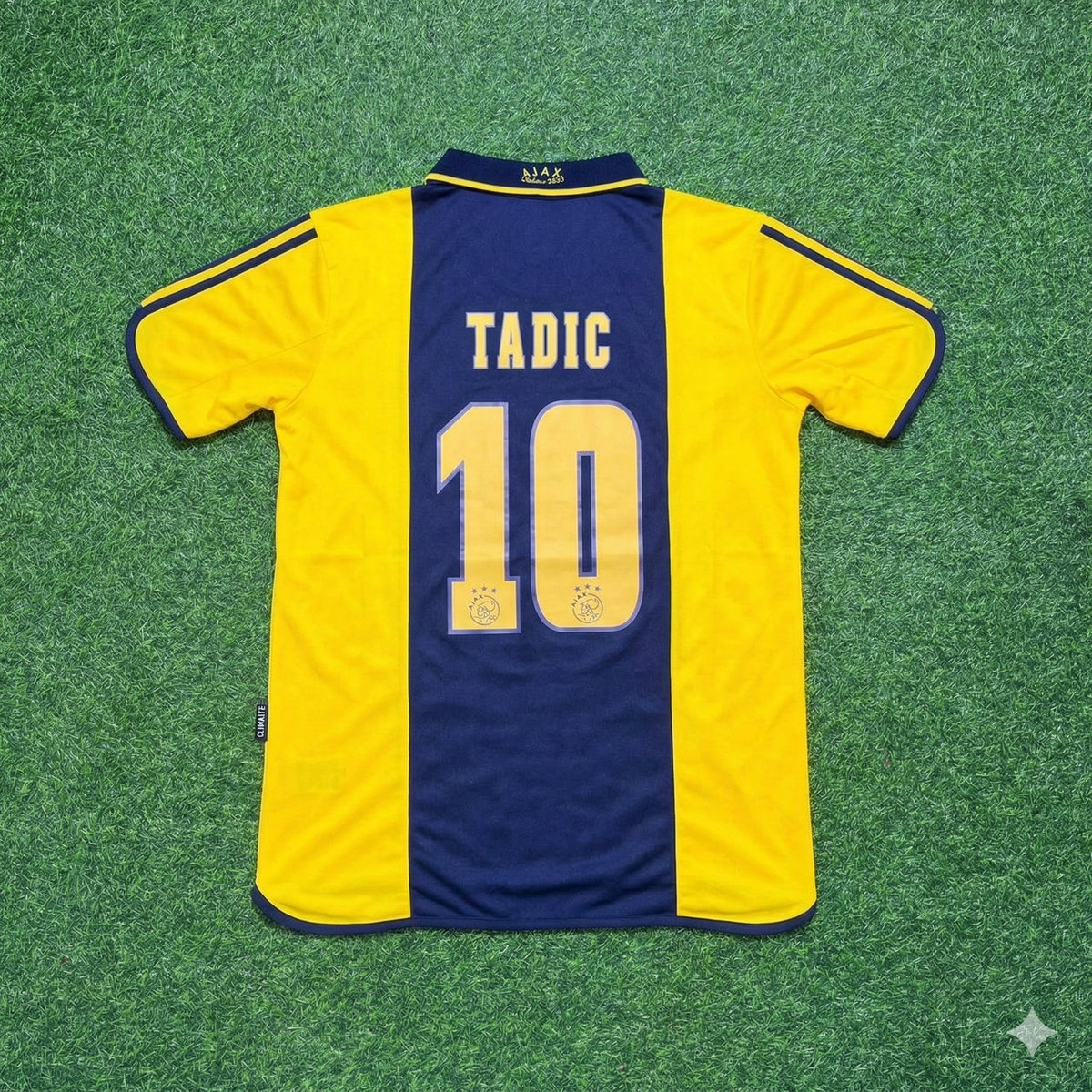 Dusan Tadic Ajax Retro Yellow Football Jersey – Back View