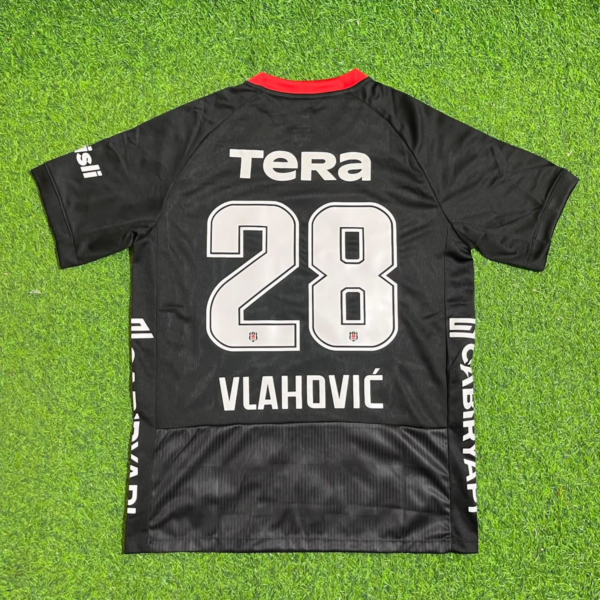 Dusan Vlahovic Besiktas 2027 New Season Away Black Football Jersey – Back View