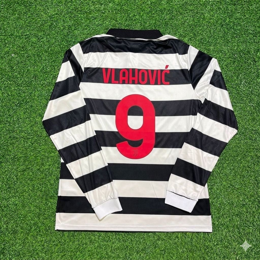 Juventus New Season Fourth Long Sleeve Jersey – Dušan Vlahović #9 – Back View