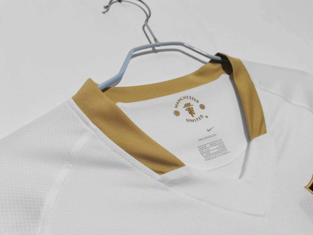 Manchester United 2006-2007 Season Away White Retro  Football Jersey Trikot Maillot V5