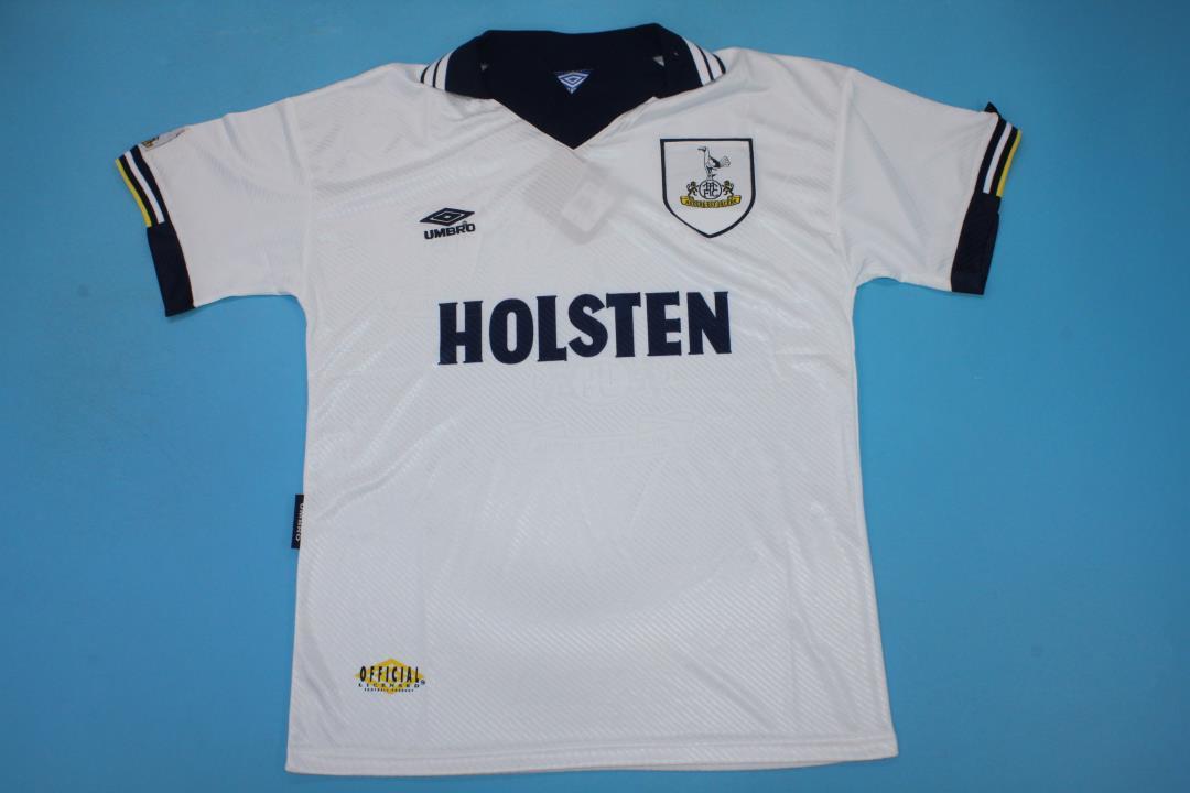 1994/95 Jürgen Klinsmann Tottenham Hotspur Home White Retro Football Jersey – Front View