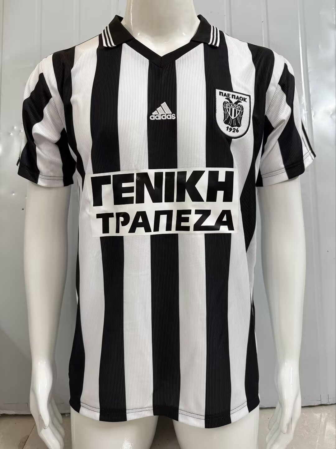 Paok Thessaloniki Retro Home Football Jersey – Front View