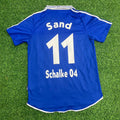Ebbe Sand Schalke 04 2000–2002 Heim Retro Blau – Back View