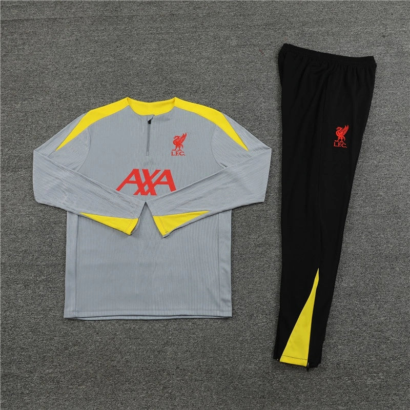 Liverpool Tracksuit Yellow Training Top Pack – Back View